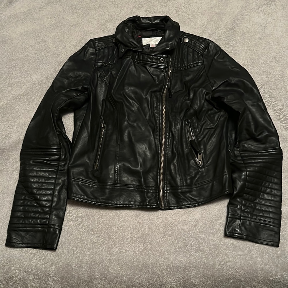Xhilaration pleather black jacket